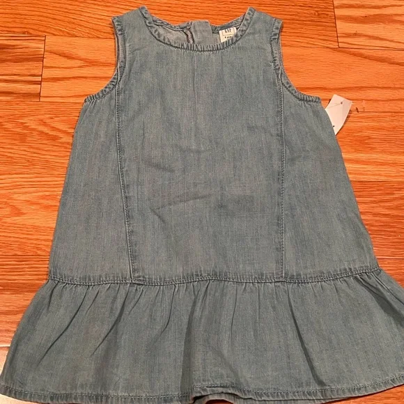 GAP | Dresses | Gap Kids Denim Jean Dropwaist Dress Sz 2t | Poshmark